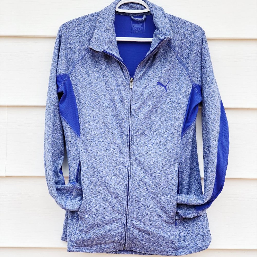 PUMA blue & white activewear sweatshirt